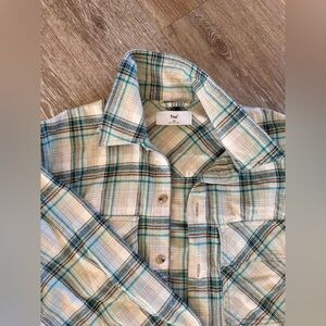 TNA Aritzia Plaid Shirt Size XS